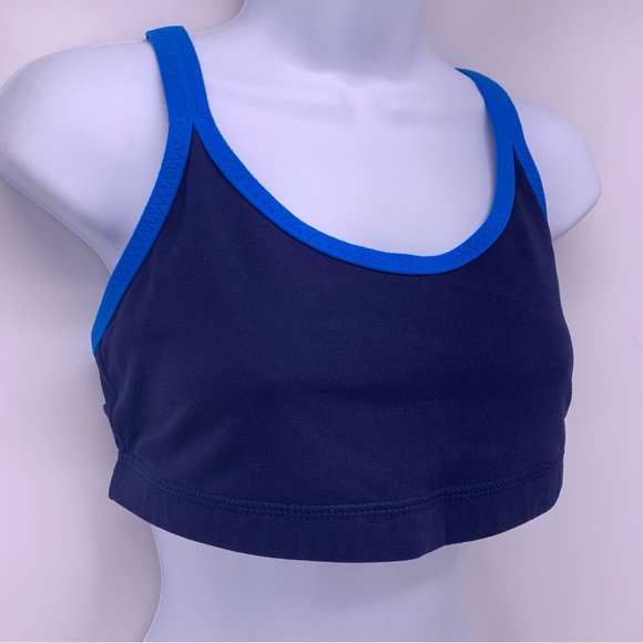 Patagonia Navy Blue Crossed Back Sports Bra Size Large - Picture 2 of 5